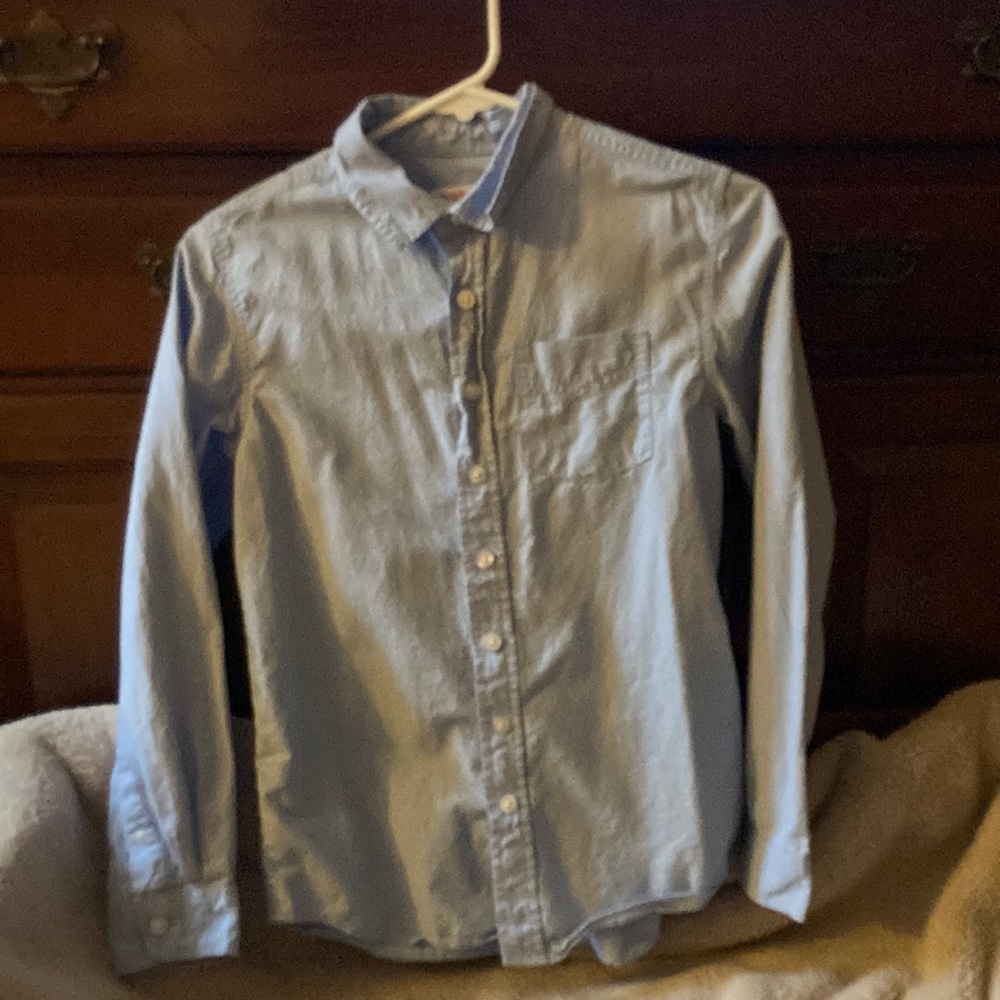 3/$15 Cat & Jack boys blue button down shirt